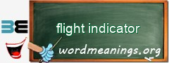 WordMeaning blackboard for flight indicator